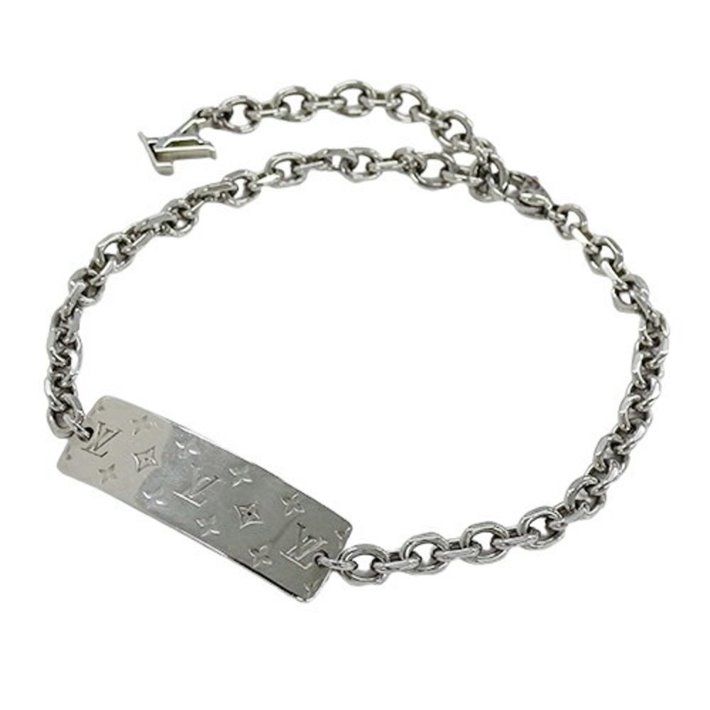 LOUIS VUITTON Bracelet for Men Monogram Bold Silver M00681 LE2242 Plate - Picture 1 of 10